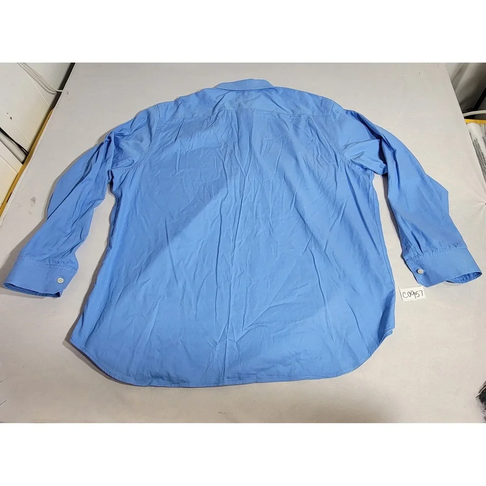 Banana Republic Mens XXL Blue Non Iron Classic Fit Cotton Button Down Shirt